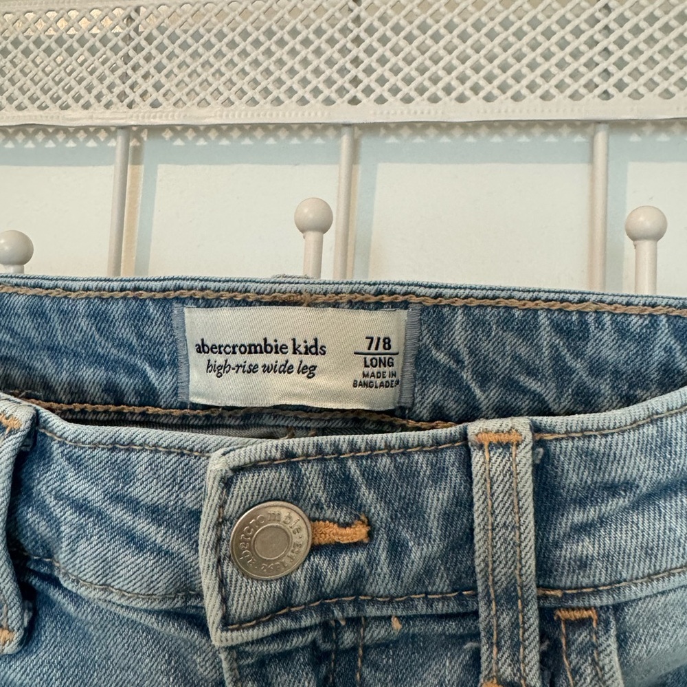 Abercrombie Kids high rise wide leg jeans